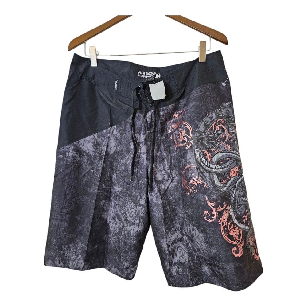 NWT Carbon Metallic Design Men's Swim Shorts